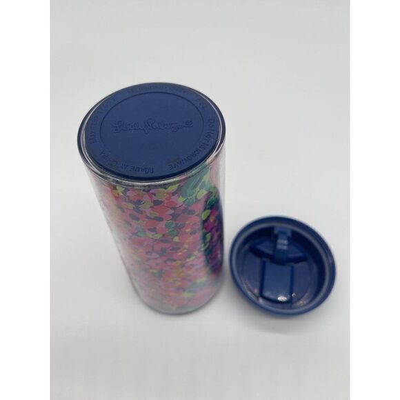 Lilly Pulitzer Tumbler Multicolored Double Wall 16oz Hand Wash Only EUC - Picture 3 of 4